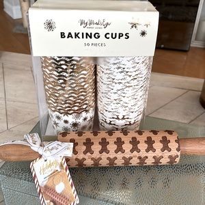 Baking Cup and Rolling Pin Set